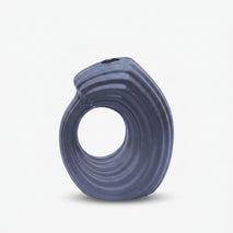 Cream & Slate Black Ceramic Flower Vase, Modern Textured Decorative Vase for Home Décor & Gifting