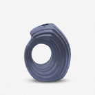 Premium Elegant Modern Blue Circular Cutout Ceramic Vase