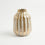 Premium Stunning Elegant White & Gold Stripe Ceramic Vase