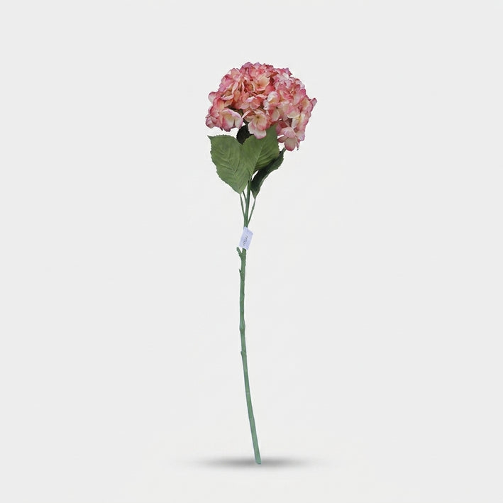 Premium Stunning Artificial Pink Hydrangea Flower Stem Decorative Floral for Home Decor