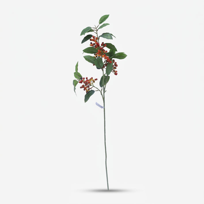 Premium Gorgeous Artificial Red Berry Branch Stem Decorative Floral for Home and Office Decor