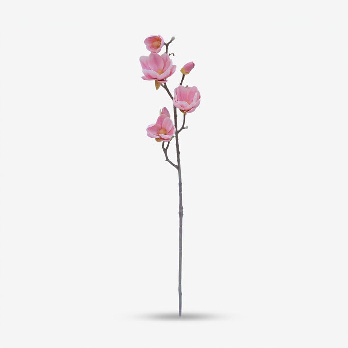 Artificial Pink Magnolia Flower Stick / Decorative Flower Stem / Home Decor Flower Stick