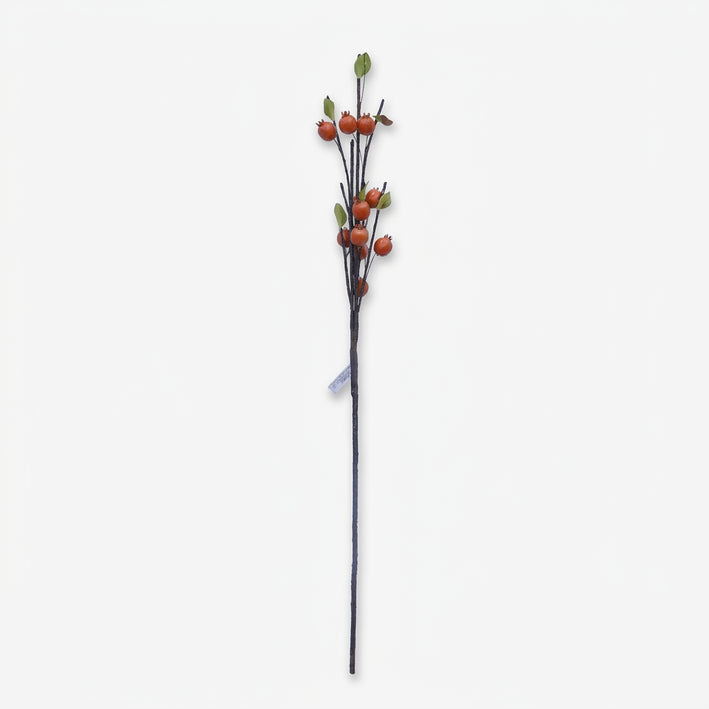 Artificial Orange Berry Stick / Decorative Berry Stem / Floral Arrangement Stick