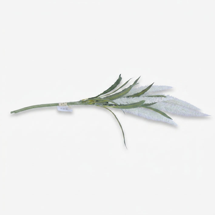 Premium Elegant Artificial White Fuzzy Leaf Stem Decorative Foliage for Home Decor