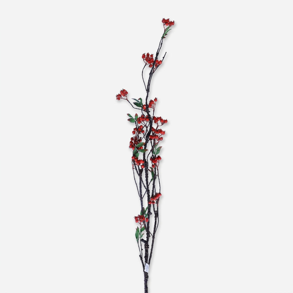 Premium Charming Artificial Red Berry Branch Stem Decorative Floral for Home and Office Decor
