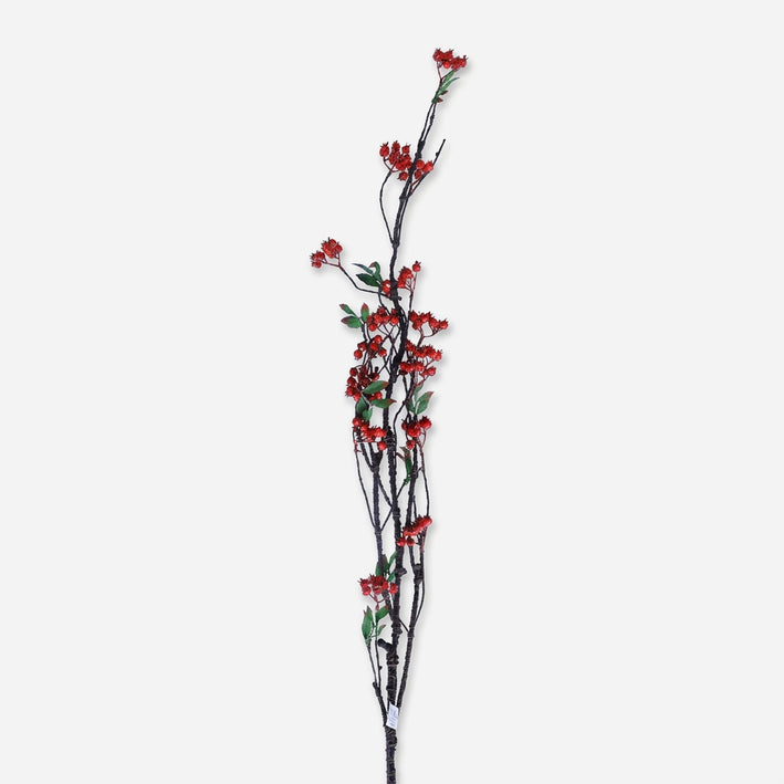 Premium Charming Artificial Red Berry Branch Stem Decorative Floral for Home and Office Decor