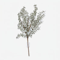 Artificial Cream Eucalyptus Leaf Branch, White Pink Decorative Foliage Stem for Vase Arrangement & Home Décor