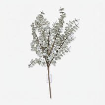 Artificial Cream Eucalyptus Leaf Branch, White Pink Decorative Foliage Stem for Vase Arrangement & Home Décor