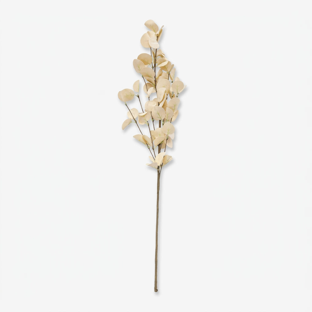 Premium Charming Artificial Cream Eucalyptus Leaf Branch for Home, Office & Table Decoration