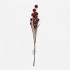 Premium Elegant Artificial Burgundy Decorative Ball Flower Stem with Leaves for Home Decor
