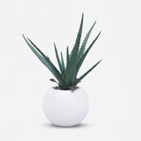 Premium Gorgeous Artificial Green Round Leaf Bush Plant with White Decorative Pot for Home Decor