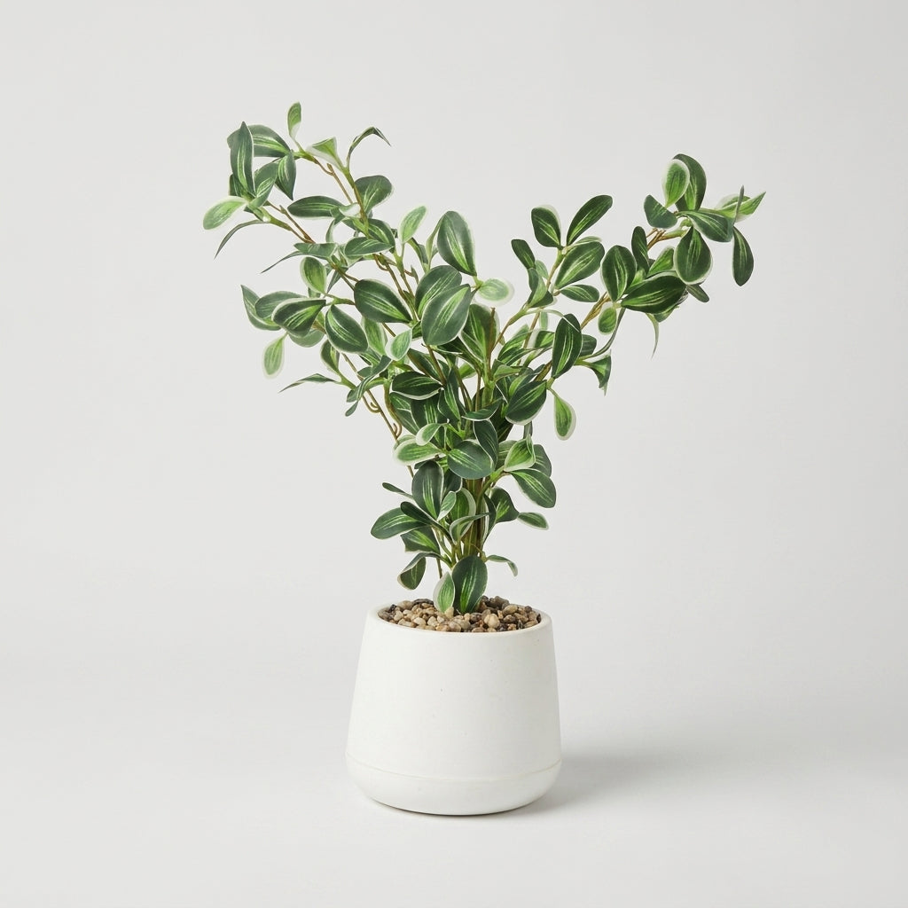 Premium Graceful Artificial Green Agave Succulent Plant with White Decorative Pot for Home & Office