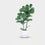 Artificial Green Leaf Plant with White Round Pot, Decorative Indoor Faux Plant / Tabletop Plant / Home & Office Décor