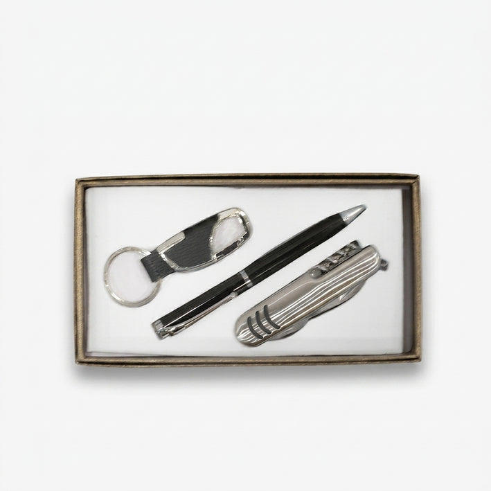 Premium Charming Premium Men’s Gift Set with Keychain, Pen & Multi-Tool