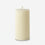 Tall Cream LED Pillar Candle, Plastic Flameless Decorative Candle / Battery Operated Ribbed Candle / Home Pooja & Event Décor