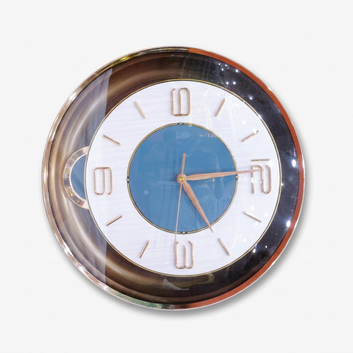 Premium Exquisite Round Decorative Wall Clock with Blue Dial for Home & Office