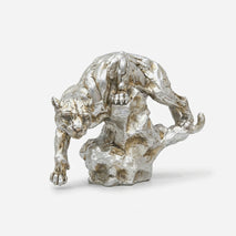 Golden Cheetah Decorative Showpiece, Resin Animal Figurine for Home Décor, Table Décor & Gifting
