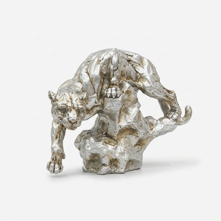 Golden Cheetah Decorative Showpiece, Resin Animal Figurine for Home Décor, Table Décor & Gifting