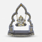 Swing Ganesha Showpiece, Brown & Golden Resin Ganesh Ji Jhula Idol / Spiritual Tabletop Statue / Home Temple & Pooja Décor