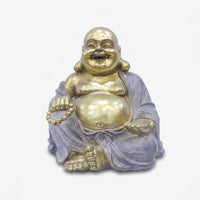 Premium Alluring Golden Laughing Buddha Statue Decorative Showpiece for Home Decor