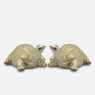 Golden Tortoise Showpiece, Resin Decorative Turtle Figurine / Vastu Tortoise Tabletop Statue / Home & Office Décor
