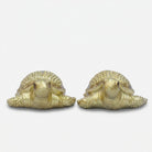 Golden Tortoise Showpiece Set, Resin Decorative Turtle Figurines / Vastu Tortoise Tabletop Statue / Home & Office Décor