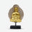 Golden Namaste Buddha Showpiece, Resin Buddha Figurine with Halo / Spiritual Tabletop Statue / Home Temple & Office Décor