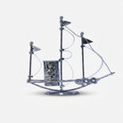 Metal Ship Pen Stand Showpiece, Silver Decorative Sailboat Desk Organizer / Tabletop Office Décor / Pen Holder for Home & Office