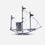 Metal Ship Pen Stand Showpiece, Silver Decorative Sailboat Desk Organizer / Tabletop Office Décor / Pen Holder for Home & Office