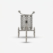 Metal Tricycle Pen Stand, Silver Decorative Cycle Desk Organizer / Mini Bicycle Pen Holder / Tabletop Office & Study Décor