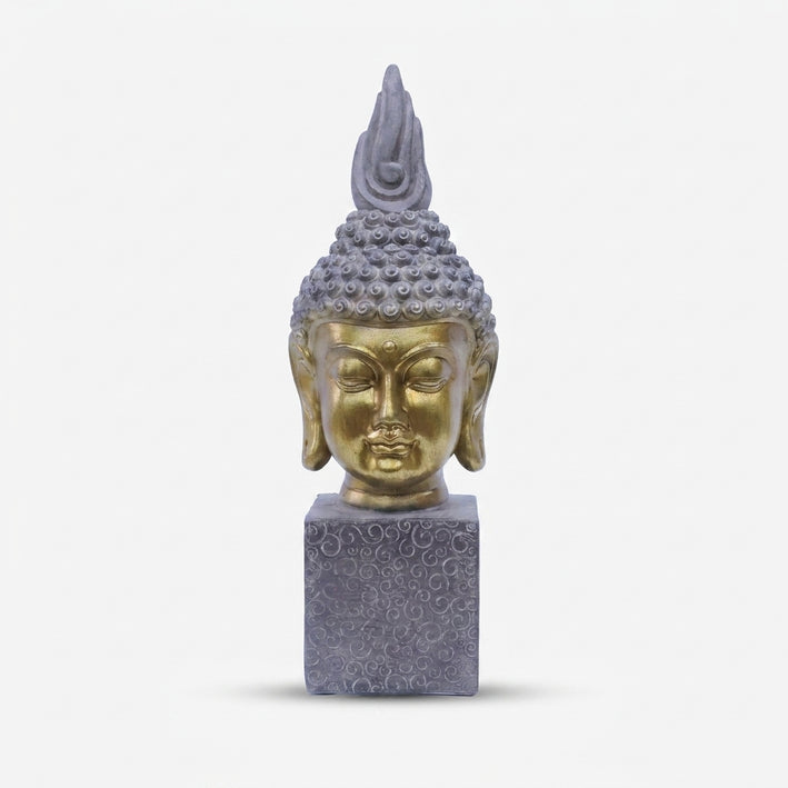 Premium Stunning Buddha Head Decorative Statue on Stand for Home & Office Decor