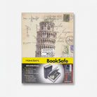 HomeSafe BookSafe with Pisa Postcard Design, Hidden Storage Book Safe with Secure Lock for Home, Office & Gifting