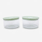 Clear Glass Tiffin Container Set, Crystalline Glass Food Storage Bowl Set / Kitchen Storage Container for Home Use