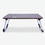 Brown Foldable Study Bed Table with Wood Top & Iron Legs, Portable Laptop Table / Kids Study Table / Activity Table for Home Use