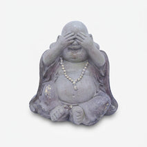 Multicolour Laughing Monk Showpiece, Resin Baby Monk Figurine / Spiritual Tabletop Statue for Home Décor & Gifting