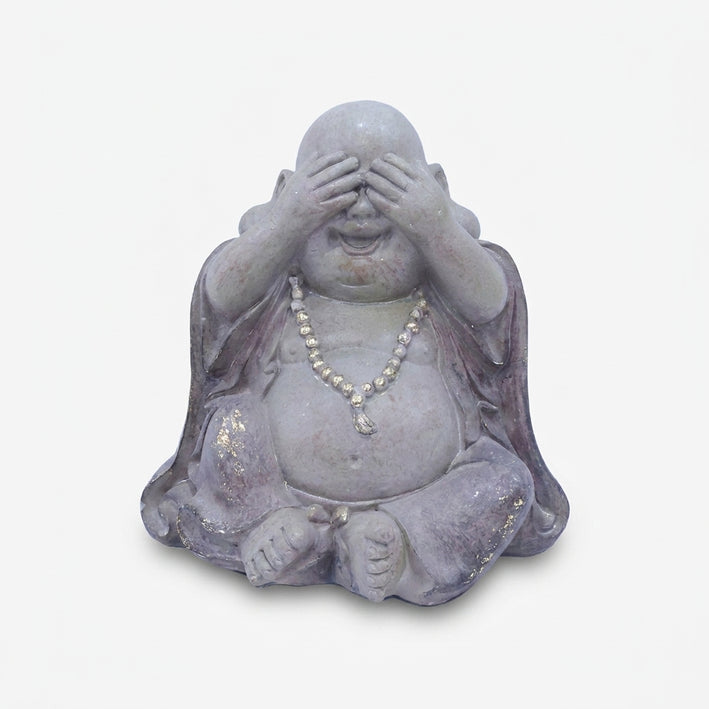Multicolour Laughing Monk Showpiece, Resin Baby Monk Figurine / Spiritual Tabletop Statue for Home Décor & Gifting