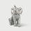Silver Elephant Family Showpiece, Resin Elephant with Baby Figurines / Decorative Animal Statue for Home Décor & Gifting