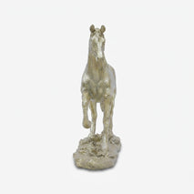Golden Horse Showpiece, Resin Decorative Horse Figurine / Tabletop Animal Statue for Home Décor & Office Décor