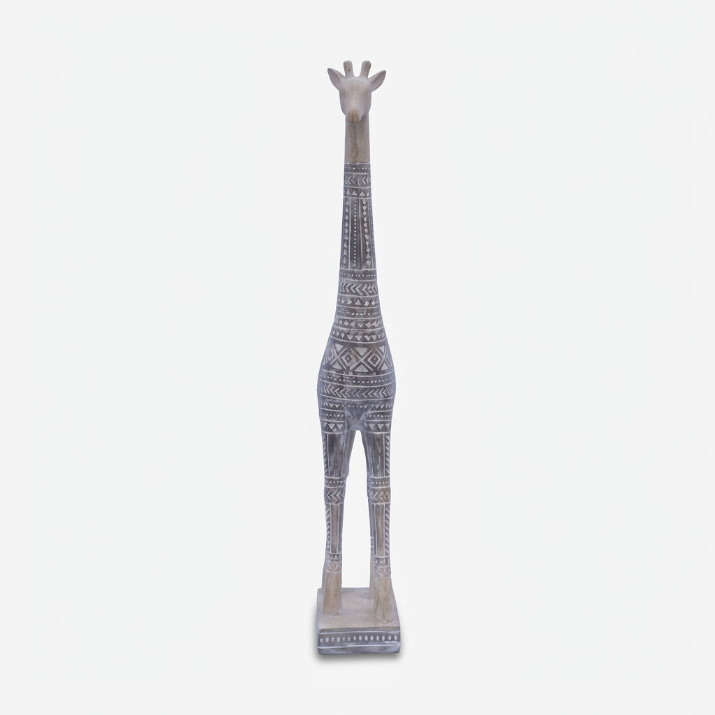 Wooden Giraffe Showpiece, Tall Decorative Giraffe Figurine / Animal Statue for Home Décor, Office Décor & Gifting