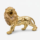 Golden Lion Showpiece, Resin Roaring Lion Figurine / Premium Animal Statue for Home & Office Décor