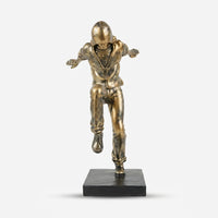 Antique Golden Sportsman Showpiece, Resin Decorative Athlete Figurine / Tabletop Statue for Home & Office Décor