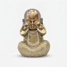 Golden Monk Showpiece, Resin Decorative Figurine for Home Décor, Table Décor & Gifting