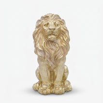 Golden Lion Showpiece, Resin Sitting Lion Figurine / Decorative Tabletop Statue for Home Décor, Office Décor & Gifting