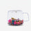 Clear Glass Mug with Dried Flower Design, Crystalline Glass Decorative Cup / Floral Tea Coffee Mug for Home, Office & Gifting