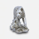 Silver Lioness Showpiece, Resin Wild Animal Figurine / Decorative Tabletop Statue for Home Décor, Office Décor & Gifting