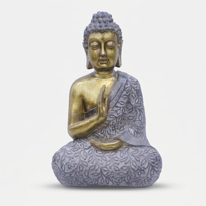 Lord Buddha Showpiece, Multicolour Resin Buddha Statue / Spiritual Tabletop Figurine for Home Décor, Meditation Room & Gifting