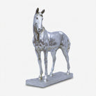 Silver Horse Showpiece, Resin Standing Horse Figurine / Decorative Tabletop Statue for Home Décor, Office Décor & Gifting