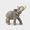 Premium Trunk-Up Royal Elephant Statue - Antique Resin Feng Shui Elephant Figurine with Golden Tusks & Carved Blanket