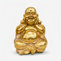Golden Laughing Buddha Showpiece, Resin Monk Figurine / Decorative Buddha Statue for Home Décor, Office Décor & Gifting
