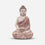 Premium Meditating Buddha Idol Statue with Bowl - Antique Pinkish-Beige & Gold Resin Decorative Figurine for Home Decor